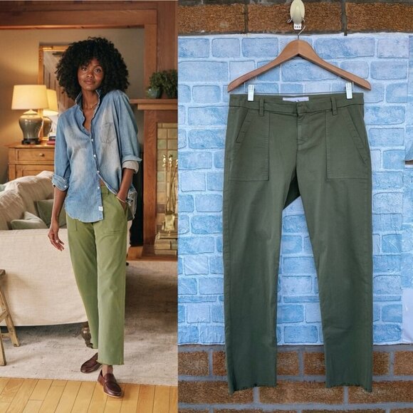 Frank & Eileen Blackrock The Italian Utility Pant Green size 8